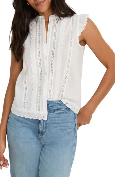 Nic + Zoe Nic+zoe French Frill Top In White
