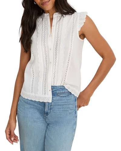 Nic + Zoe Nic+zoe French Frill Top In White