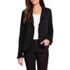 Nic + Zoe Nic+zoe Fringe Mix Knit Jacket In Black Onyx