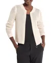 Nic + Zoe Zip Front Mesh Cardigan In Cobblestone