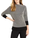 Nic + Zoe Nic+zoe Funnel Neck Pixel Knit Sweater In Multi