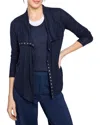 Nic + Zoe Nic+zoe Gauzy Snap Front Cardigan In Blue