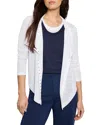 Nic + Zoe Nic+zoe Gauzy Snap Front Cardigan In Paper White