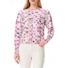 Nic + Zoe Nic+zoe Petite Geo Mosaic Sweater In Pink Multi