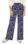 Nic + Zoe 31in Wide Leg Geo Pebble Pant In Indigo Multi