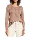 Nic + Zoe Nic+zoe Geo Print Reversible Sweater In Pink Multi