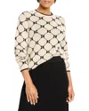 Nic + Zoe Nic+zoe Geometric Argyle Sweater In Neutral