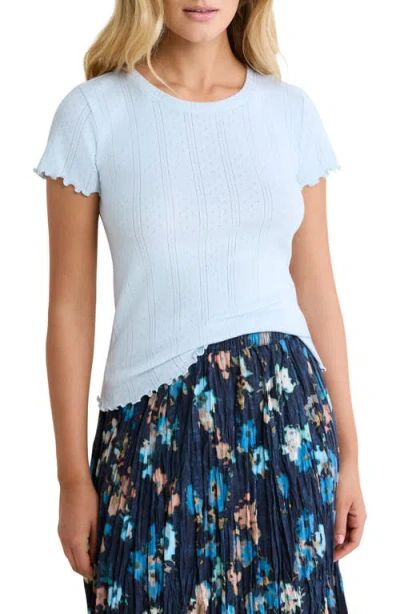 Nic + Zoe Nic+zoe Georgia Pointelle Rib T-shirt In Multi