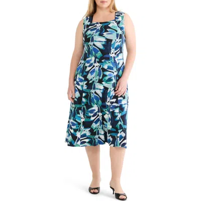 Nic + Zoe Nic+zoe Giverney Blanche Knit Midi Dress In Multi