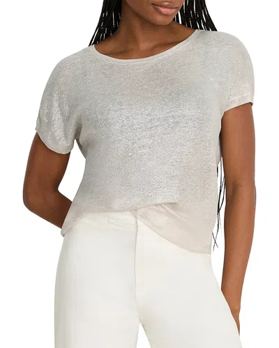 Nic + Zoe Nic+zoe Glazed Feather Knit Sweater Top In Gray