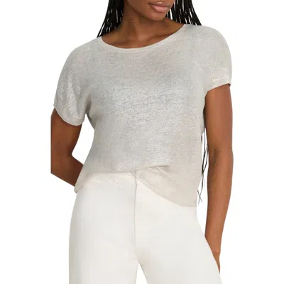 Nic + Zoe Nic+zoe Glazed Featherknit Sweater In White