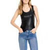 Nic + Zoe Nic+zoe Glazed Rib Tank Top In Black