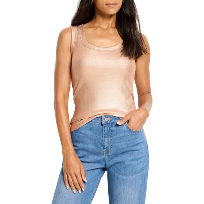 Nic + Zoe Nic+zoe Glazed Rib Tank In Gold