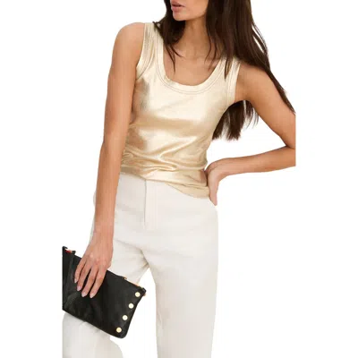 Nic + Zoe Nic+zoe Glazed Rib Tank In Gold