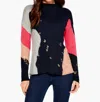 Nic + Zoe Glowing Embers Sweater In Indigo In Multi