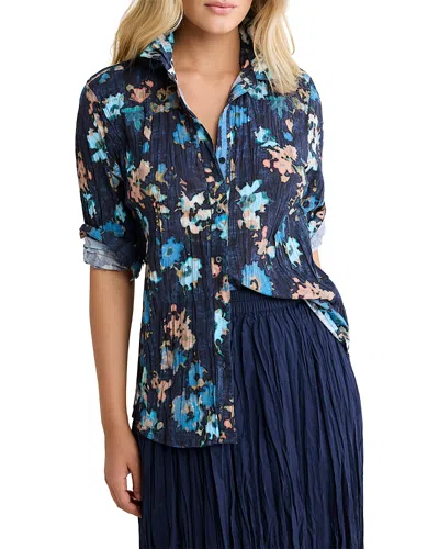 Nic + Zoe Nic+zoe Glowy Shirt In Blue