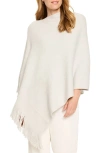 Nic + Zoe Nic+zoe Go To Metallic Fringe Trim Poncho In Grey Mist