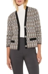 Nic + Zoe Nic+zoe Grid Mix Cardigan In Multi