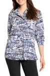 Nic + Zoe Nic+zoe Harvest Dot Button-up Shirt In Blue