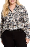Nic + Zoe Nic+zoe Harvest Dot Button-up Top In Neutral Multi