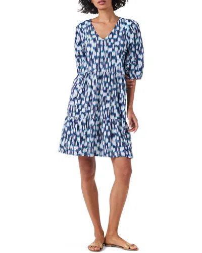 Nic + Zoe Nic+zoe Hazy Blues Elbow Sleeve V-neck Dress