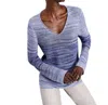 Nic + Zoe Nic & Zoe Hazy Shades Linen-blend Sweater In Multi