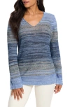 Nic + Zoe Nic & Zoe Hazy Shades Sweater In Indigo Multi