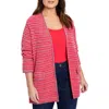 Nic + Zoe Nic+zoe Heat Clash Cardigan In Haute Red