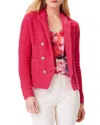 Nic + Zoe Textured Femme Knit Jacket In Bright Rose