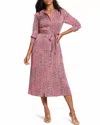 Nic + Zoe Herringbone Stamp Loren Dress In Red Multi In Multi