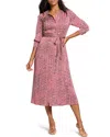 Nic + Zoe Herringbone Stamp Loren Dress In Red Multi In Red