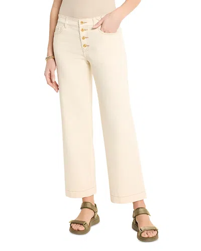 Nic + Zoe Nic+zoe Exposed-button Fly Ankle Wide Leg Jeans