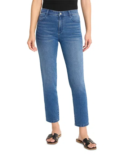 Nic + Zoe Nic+zoe High Rise Straight Leg Jeans In Uptown In Blue