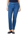 NIC + ZOE NIC+ZOE HIGH RISE STRAIGHT TROUSER JEANS IN GULFSTREAM