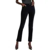 Nic + Zoe Nic+zoe High Waist Stretch Velveteen Straight Leg Ankle Pants In Black Onyx