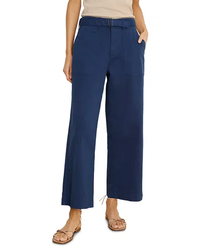 Nic + Zoe Nic+zoe Highland Soft Stretch Wide Leg Belted Ankle Pants In Blue