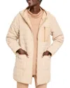 Nic + Zoe Hooded Quilted Reversible Coat In Neutral Multi