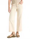 Nic + Zoe Horn Button Wide Leg Jeans In Cream In Neutral