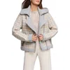 Nic + Zoe Nic+zoe Houndstooth Bouclé Knit Jacket In Neutral Multi