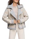 Nic + Zoe Nic+zoe Houndstooth Bouclé Knit Jacket In Neutral Multi