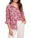 Nic + Zoe Nic+zoe Ikat Rings Button-up Shirt In Multi