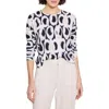 Nic + Zoe Nic+zoe Ikat Rings Supersoft Sweater In Black Multi