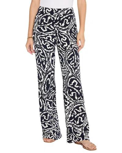 Nic + Zoe Nic+zoe Indigo Leaf Eliot Wide-leg Pant In Imi-indigo Multi