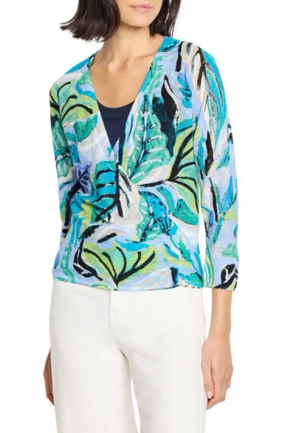 NIC + ZOE NIC+ZOE ISLAND BEAT 4-WAY LINEN BLEND CARDIGAN