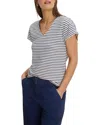 Nic + Zoe Nic+zoe Diamond Stripe Top In Multi