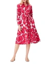 Nic + Zoe Bold Petals Jessie Dress In Red Multi In Red Multi