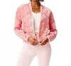 Nic + Zoe Jet Set Knit Jacket In Pink Multi In Pink