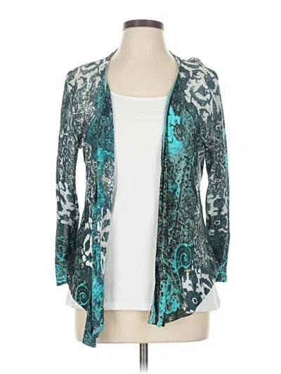 Pre-owned Nic + Zoe Kimono In Blue