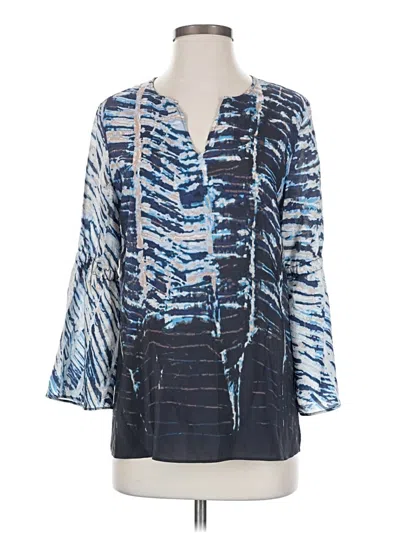 Pre-owned Nic + Zoe Kimono In Blue