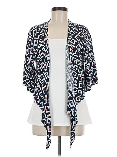 Pre-owned Nic + Zoe Kimono In Blue